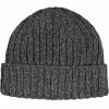 Oxford & Evergreen Accessories Aran Ribbed Merino Wool Winter Hat, Anthracite (Gray) (4 Colors)