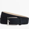 Oxford & Evergreen Brooks Brothers 1818 Belt, Indigo Suede (5 Colors Available)