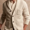 Oxford & Evergreen Clothing Banana Republic Supima® Cotton Shawl-Collar Cardigan, Heather Oatmeal