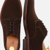 Oxford & Evergreen Shoes Beckett Simonon Dunham Derbies In Water-Repellent Suede, Brown, MADE TO ORDER