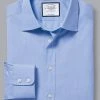Oxford & Evergreen Charles Tyrwhitt Semi-Spread Collar Dress Shirt, Blue
