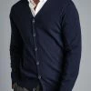 Oxford & Evergreen Charles Tyrwhitt Merino Wool Cardigan, Navy (Also In Charcoal) Clothing