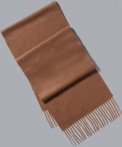 Oxford & Evergreen Charles Tyrwhitt Cashmere Scarf, Camel (6 Colors) Accessories