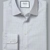 Oxford & Evergreen Clothing Charles Tyrwhitt Semi-Spread Collar Dress Shirt, Grey Check