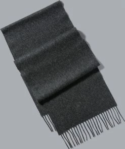 Oxford & Evergreen Charles Tyrwhitt Lambswool Melange Scarf, Charcoal Accessories