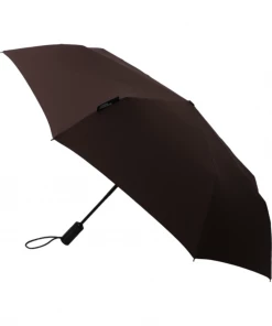 Oxford & Evergreen London Undercover 100% Recycled Polyester Automatic Open-Close Compact Umbrella, Dark Roast (Brown) Accessories