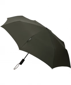 Oxford & Evergreen London Undercover 100% Recycled Polyester Automatic Open-Close Compact Umbrella, Olive Green