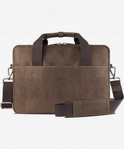 Oxford & Evergreen Corkor Vegan Cork Briefcase, Brown (Also In Black)