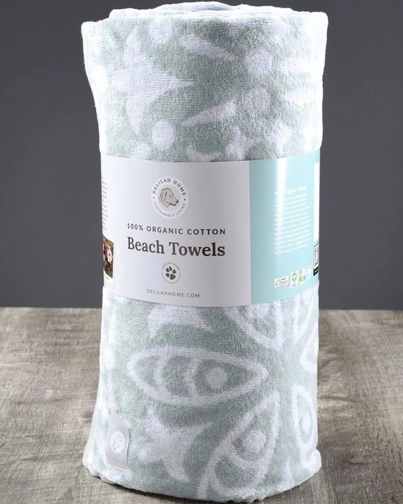 Discount ๐คฉ Oxford & Evergreen Delilah Home 100% Organic Cotton Kiawah Beach Towel, Mineral Green (Also In Navy) Swimwear & Shorts ๐งจ 3 Oxford & Evergreen Delilah Home 100% Organic Cotton Kiawah Beach Towel, Mineral Green (Also In Navy) Swimwear & Shorts