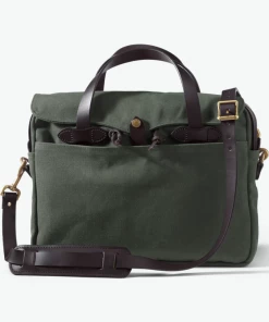 Oxford & Evergreen Filson Rugged Cotton Twill Original Briefcase, Otter Green (3 Colors) Bags & Baggage