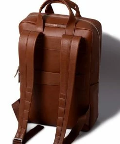 Oxford & Evergreen Harber London City Backpack, Vegetable-Tanned Leather, Deep Brown (3 Colors) Bags & Baggage