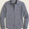 Top 10 ✨ Oxford & Evergreen J. Crew Garment-Dyed Harbor 👚 Shirt, Navy Stripe Clothing 🌟 1 Oxford & Evergreen J. Crew Garment-Dyed Harbor Shirt, Navy Stripe Clothing