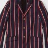 Oxford & Evergreen Clothing J. Peterman Rowing Blazer, Navy/Red/White