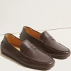 Oxford & Evergreen Shoes Jack Erwin Decker Leather Driving Loafer, Dark Brown (8 Colors Available)