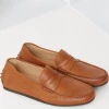 Oxford & Evergreen Jack Erwin Decker Leather Driving Loafer, Light Brown (8 Colors Available)