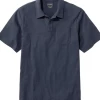Oxford & Evergreen L.L. Bean Organic Cotton Jersey Knit Polo Shirt, Carbon Navy (6 Colors)