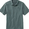 Oxford & Evergreen Clothing L.L. Bean Organic Cotton Jersey Knit Polo Shirt, Shadow Green (6 Colors)