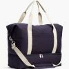 Oxford & Evergreen Lo & Sons Catalina Deluxe Large Organic Cotton Weekender Bag, Small (18"), Deep Navy (5 Colors)