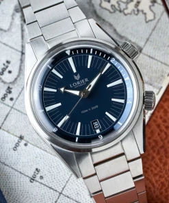 Oxford & Evergreen Lorier Hydra Series II Dive Watch, Blue/Silver (2 Patterns) (39mm) Dive Watches