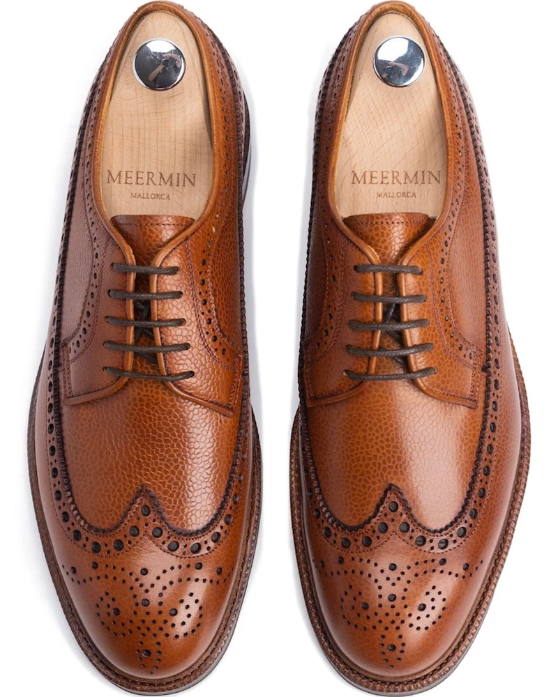 New 🔥 Oxford & Evergreen Meermin 101375 Longwing Bluchers, Chestnut Country Calfskin 🔔 3 Oxford & Evergreen Meermin 101375 Longwing Bluchers, Chestnut Country Calfskin