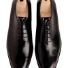 Oxford & Evergreen Meermin 101240 Wholecut Dress Shoes, Black Calfskin
