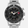 Oxford & Evergreen Chronographs Nivada Grenchen Chronomaster Aviator Sea Diver Automatic Chronograph, Black Dial (4 Patterns) (38mm)