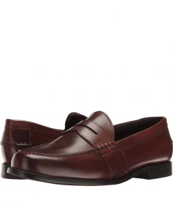 Oxford & Evergreen Shoes Nunn Bush Noah Beef Roll Penny Loafer, Brown