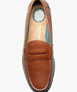 Oxford & Evergreen Shoes Nunn Bush Drexel Penny Loafer, Cognac