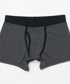 Oxford & Evergreen Pact Organic Cotton Boxer Briefs, Charcoal Heather (6 Colors)