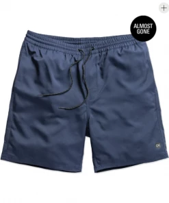 Oxford & Evergreen Outerknown Nomadic Volley Recycled Polyester Swim Shorts, Marine (Blue)