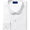 Oxford & Evergreen Proper Cloth Custom-Made Vintage Club Collar Dress Shirt, Lafayette White Twill Clothing