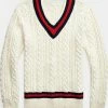 Best Pirce โ Oxford & Evergreen Polo Ralph Lauren Iconic Cricket Sweater, Cotton//Cashmere, Cream Clothing ๐ฅ 2 Oxford & Evergreen Polo Ralph Lauren Iconic Cricket Sweater, Cotton//Cashmere, Cream Clothing