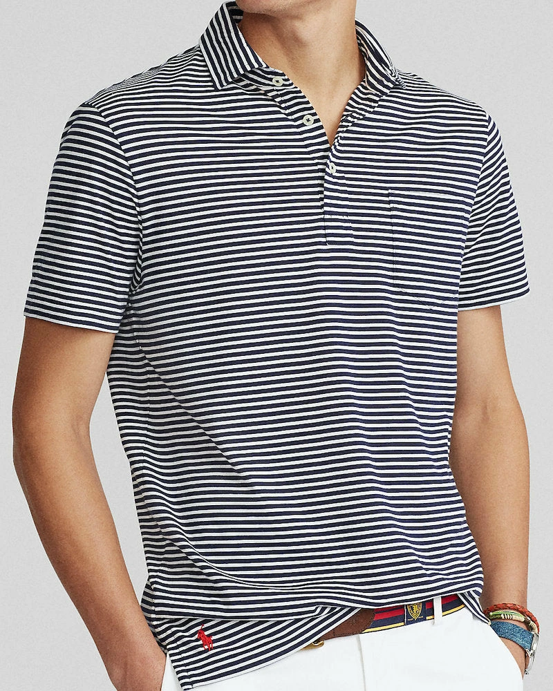 Cheap ๐ Oxford & Evergreen Clothing Polo Ralph Lauren Slim Striped Jersey Polo ๐ Shirt, French Navy / White (2 Colors) โจ 3 Oxford & Evergreen Clothing Polo Ralph Lauren Slim Striped Jersey Polo Shirt, French Navy / White (2 Colors)