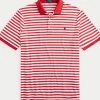 Oxford & Evergreen Polo Ralph Lauren Classic Fit Soft Cotton Polo Shirt, Sunrise Red / White Clothing