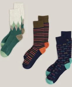 Oxford & Evergreen Clothing Pact Organic Cotton Fun Socks 3-Pack
