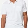 Oxford & Evergreen Clothing Pact Organic Textured Slub Polo, White