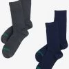 Oxford & Evergreen Clothing Pact Organic Cotton Socks 2-Pack (Charcoal Heather & Maritime Navy)