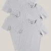 Oxford & Evergreen Pact Organic Cotton Crew-Neck Undershirts, 4-Pack, Gray (5 Choices)
