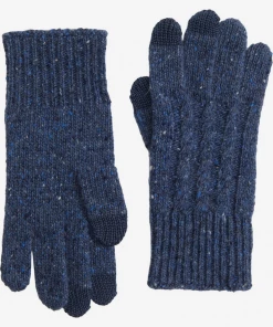 Oxford & Evergreen Accessories Pendleton Cable-Knit Gloves, Denim (Blue)