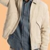 Oxford & Evergreen Clothing Rawganique Organic Hemp Varsity Bomber Jacket, Natural