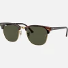 Oxford & Evergreen Ray-Ban Clubmaster Sunglasses, Polarized, Classic G-15 + Tortoise