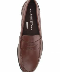 Oxford & Evergreen Shoes Rockport Classic Loafer Lite Penny Loafer, Dark Brown