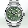Oxford & Evergreen Sports Watches Rolex Oyster Perpetual Datejust 36 With Palm Motif Dial, Olive Green (36mm)