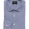 Oxford & Evergreen Spier & Mackay Dress Shirt, Navy Heavy Tattersall Clothing