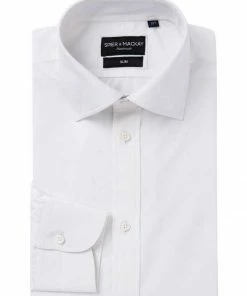 Oxford & Evergreen Spier & Mackay Dress Shirt, Premium White Poplin