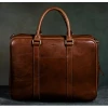 Oxford & Evergreen Satchel & Page Diplomat Vegetable-Tanned Leather Briefcase, Brown