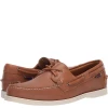 Oxford & Evergreen Sebago Dockside Portland Leather Boat Shoes, Tan