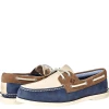 Oxford & Evergreen Sperry Authentic Originals 2-Eye Plushwave Tri-Tone Boat Shoes, Navy Multi