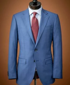 Oxford & Evergreen Clothing Spier & Mackay Medium Blue Sharkskin Suit