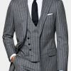 Oxford & Evergreen Suitsupply Lazio Suit, Fair Wear & Carbon Neutral, Light Grey Stripe Clothing
